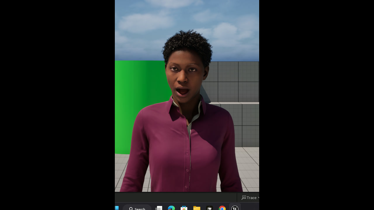 MetaHuman AI Host in-editor viewport