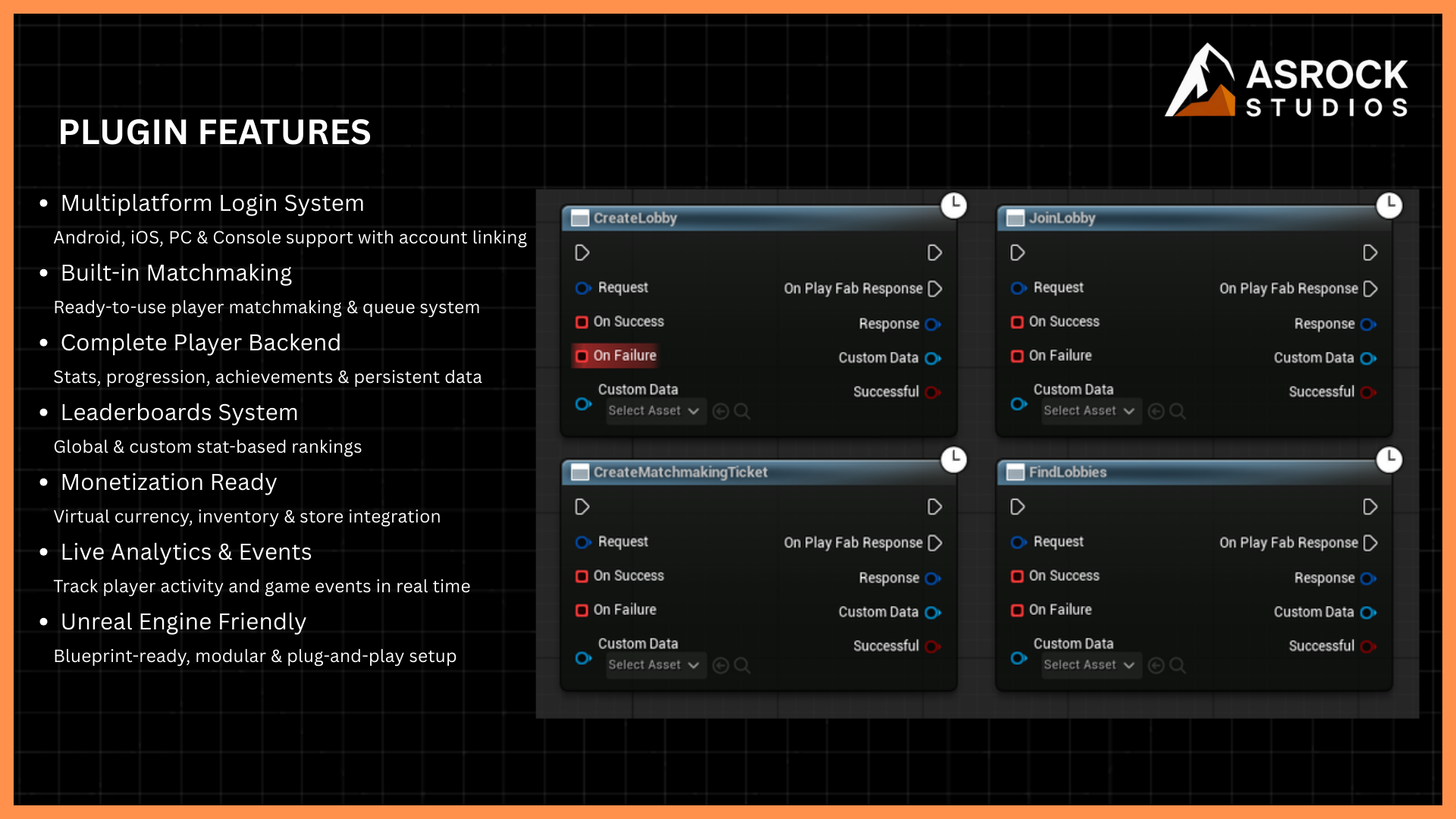 Ultimate PlayFab Kit — plugin features and Blueprint nodes