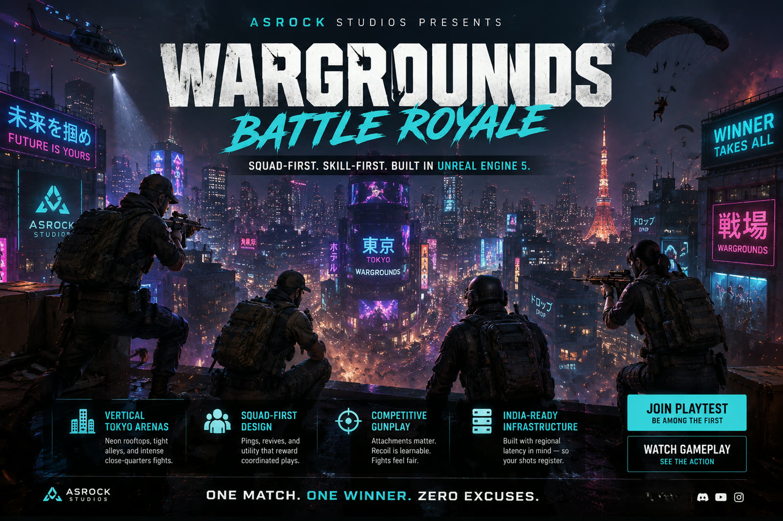 Wargrounds BattleRoyale key art by ASRock Studios